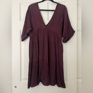 Wishlist Deep Purple V-Neck Dress